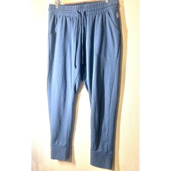 Free people FP Movement Sunny Joggers-Size XL Activewear-Sweat Pants Blue-Silver - Picture 3 of 8